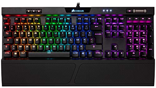 Corsair K70 RGB MK.2 Clavier Mécanique Gaming (Cherry MX Red: Lisse et rapide, Rétro-Éclairage RGB Multicolore, AZERTY FR Layout) - Noir