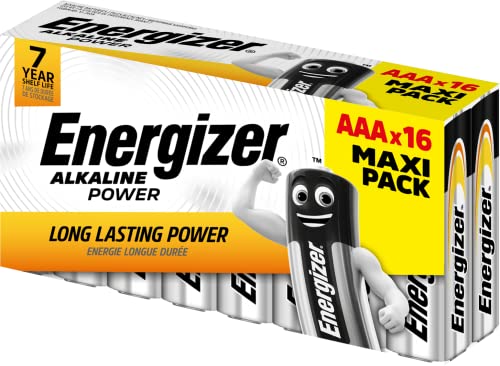 Energizer Piles Alcalines LR03/AAA 1,5V Power, Les 16 piles