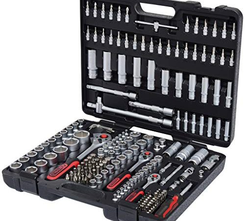 KS Tools 917.0779 - Caisse à Outils Complète en Coffret de Douille en 1/4", 3/8" et 1/2" - Coffret Douille et Accessoires - Outillage Mécanique de Notre Gamme Ultimate avec Clé à Cliquet - 179 Pièces