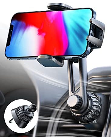 Support Téléphone Voiture, [2022 Pince Améliorée] LISEN Support Accroche Téléphone Voiture, Universal Porte Téléphone Voiture Compatible avec iPhone 13 12 11 Pro Max Galaxy S22 A12 Redmi Note 10 Pro