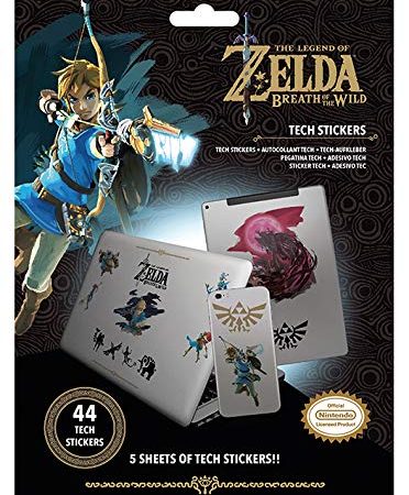 The Legend Of Zelda: Breath Of The Wild- Kit de 44 Autocollants, TS7406, Multicolore