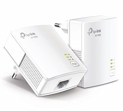 TP-Link CPL 1000Mbps avec 1 Port Ethernet Gigabit, Boitier CPL Kit de 2 - Solution idéale pour profiter du Service Multi-TV à la Maison, Compatible toutes les Box, TL-PA7017 KIT