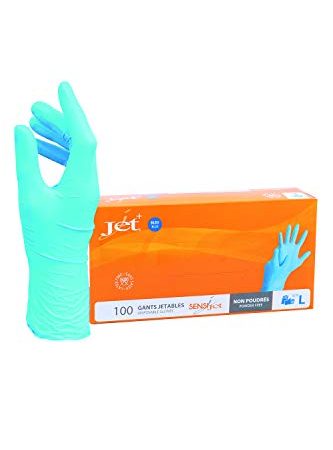 Gants en vinyle multi-usages, non poudrés, jetables, très résistants - Boîte de 100 - Taille L