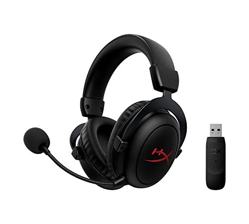 HyperX Cloud Core - Casque Gaming sans Fil pour PC, Audio Spatial DTS Headphone:X, Coussinets en Mousse à mémoire de Forme, Cadre en Aluminium Durable Noir