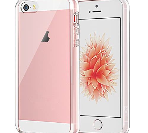 JETech Coque pour iPhone SE (2016 Modèles), iPhone 5s et iPhone 5, Housse de Protection Transparente Antichoc et Anti-Rayures (HD Clair)