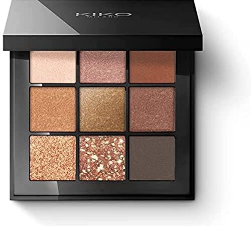 KIKO Milano Glamour Multi Finish Palette 02 | Palette De 9 Ombres À Paupières Aux Finis Variés