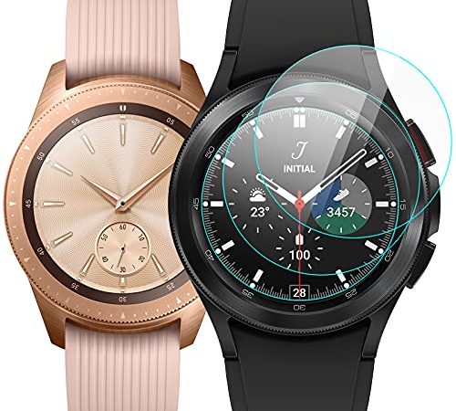 KIMILAR [3 Pièces] Protection Écran Compatible avec Samsung Galaxy Watch 42mm/Galaxy Watch 4 Classic 42mm/Galaxy Watch 3 41mm, Anti-Rayures Pour Watch 4 Classic Protecteur D'écran en Verre Trempé