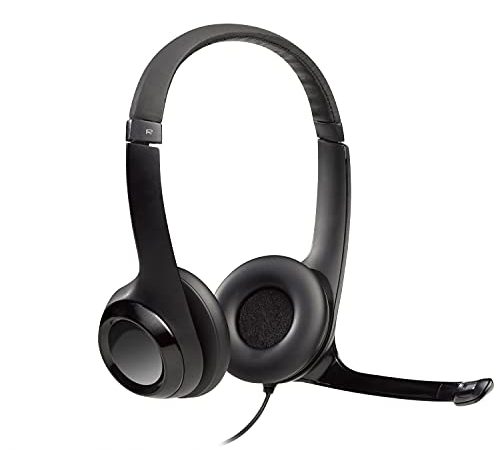 Logitech H390 Casque Filaire USB, Ecouteurs Stéréo Numérique avec Micro Anti-Parasite, Commandes Intégrées, Compatible avec PC/Mac/Portable - Noir