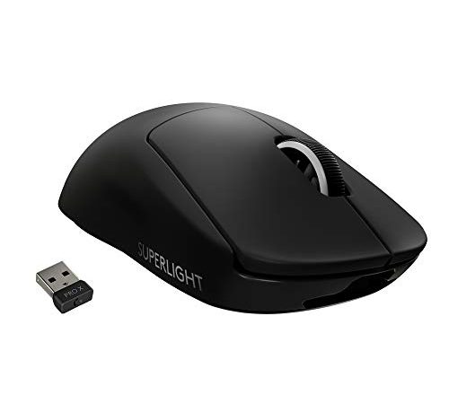 Logitech G PRO X SUPERLIGHT Souris Gaming sans Fil, Capteur Gaming HERO 25K, 25 600 PPP, Ultra-Léger avec 63g, 5 Boutons Programmables, Batterie Longue Durée, PC/Mac - Noire