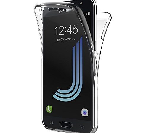 AICEK Coque Samsung Galaxy J5 2016, 360°Full Body Transparente Silicone Coque pour Samsung J5 2016 Housse Silicone Etui Case