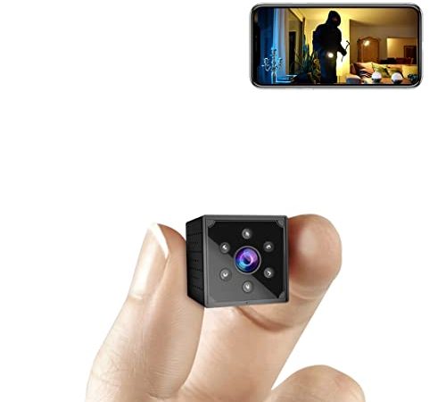 AOBOCAM Camera Espion, 1080P Mini Caméra de Surveillance sans Fil avec Enregistrement WiFi Longue Batteries Micro Cachée Détection Mouvement et Vision Nocturne Spy Cam