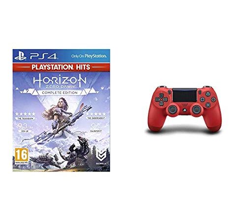 Horizon Zero Dawn Complete Edition HITS + Manette DualShock V2 pour PS4 - rouge