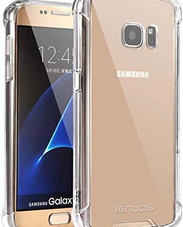 Jenuos Coque Samsung Galaxy S7, Transparent Coque Antichoc Etui en Silicone TPU pour Samsung Galaxy S7 5.1" Transparent (S7-TPU-CL)