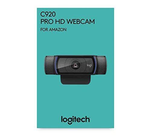 Logitech C920 Pro Webcam Streaming HD, Appels Vidéo Full HD 1080p à 30ips, Son Stéréo, Correction d'Éclairage HD, Compatible avec Skype, Pour Gamer, Camera PC Portable/PC/Mac/Android - Noire