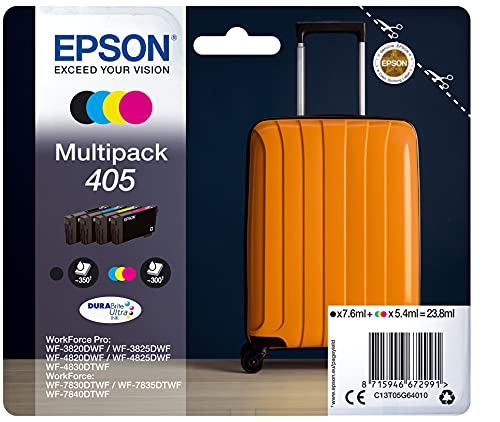 Epson Multipack 405 Valise, Cartouches d'encre d'origine, 4 couleurs: Noir, Cyan, Magenta, Jaune