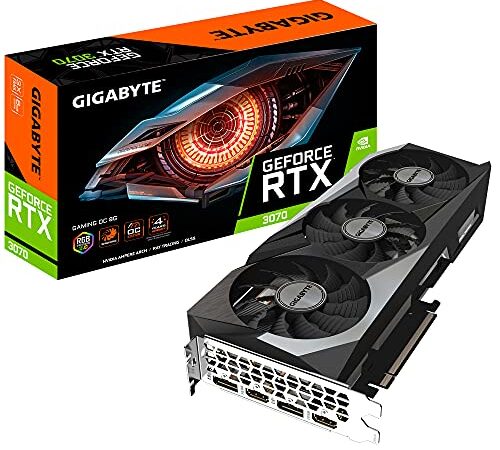 GIGABYTE GeForce RTX 3070 Gaming OC 8G (rev. 2.0) NVIDIA 8 Go GDDR6 Noir