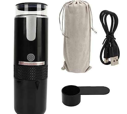 banapoy Machine à Expresso Portable, Mini Machine à café Rechargeable Portable, Capsules Compatibles et café Moulu, Bouteille de Machine à Expresso pour Voiture, Camping, Bureau