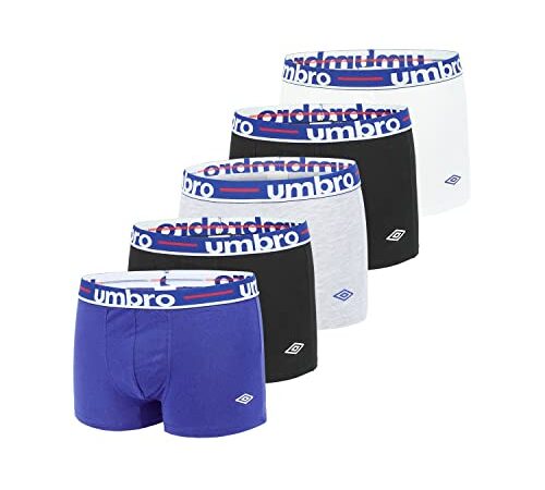 Caleçon Homme Coton, Boxer Homme, Liberté de Mouvement, Respirant (Lot de 5), Noir, Blanc, Bleu, Gris, Taille L