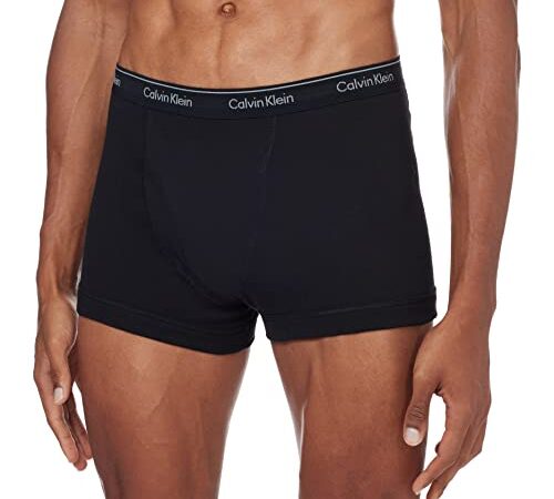 Calvin Klein Boxer Homme Lot de 3 Caleçon 100% Coton, Noir (Black/Black/Black), M