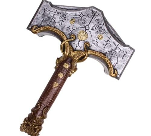 damdos Halloween Props Hammers for God-War Leviathan Kratos Cosplay Hammer Weapon Birthday Xmas Gifts