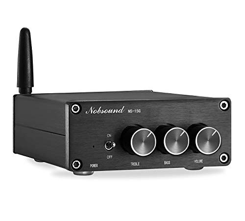 Nobsound TPA3116 Amplificateur numérique Bluetooth 5.0, 200 W (2 x 100 W), HiFi, stéréo, Classe D, avec Alimentation