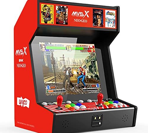 SNK NEOGEO MVSX Borne Arcade Bartop, 50 Jeux Rétro Licenciés Neo Geo Officiels Préinstallés, Jouable à Deux Joueurs en Même Temps, y compris The King of Fighters, Metal Slug et Samurai