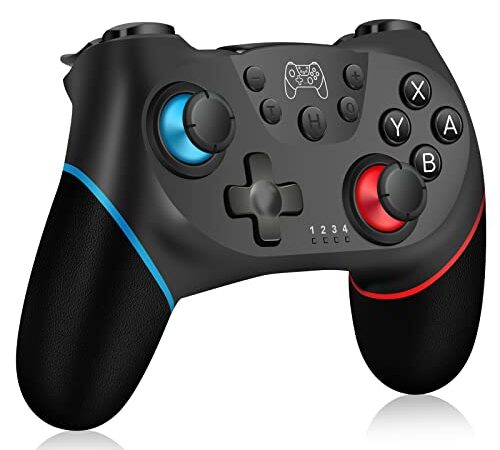 Zakgbxbig Manette pour Switch, Manette sans Fil Pro pour Switch Lite, Manette pour Switch Remote Gamepad Joystick, Turbo et Dual Vibration