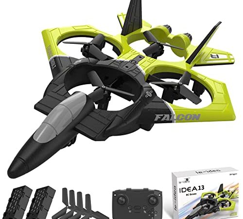 le-idea IDEA13 Drone RC Stunt Fighter Drone avec Lumières, Arrêt d'urgence, Retournement à 360°, Mode sans Tête, Adapté aux Débutants, RC Quadricoptère avec 2 Piles