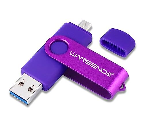 Clé USB 128GO OTG USB Flash Drive 3.0 pour appareils Android/PC/Tablette/Mac (128Go,Pourpre)