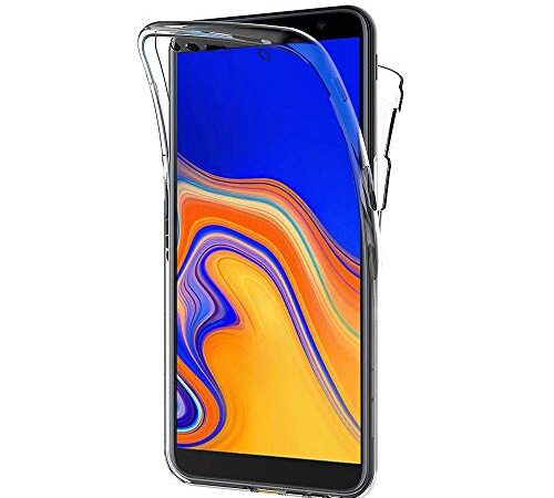 COPHONE® Coque 360 degrès Transparente en Gel Compatible avec Samsung Galaxy J6 Plus 2018 Protection Integral et Invisible. Haute qualité