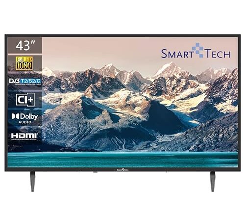 SMART TECH TV LED Full HD 43 Pouces (109cm) 43FN10T2 Triple Tuner Dolby Audio H.265 HDMI USB, Modèle 2022