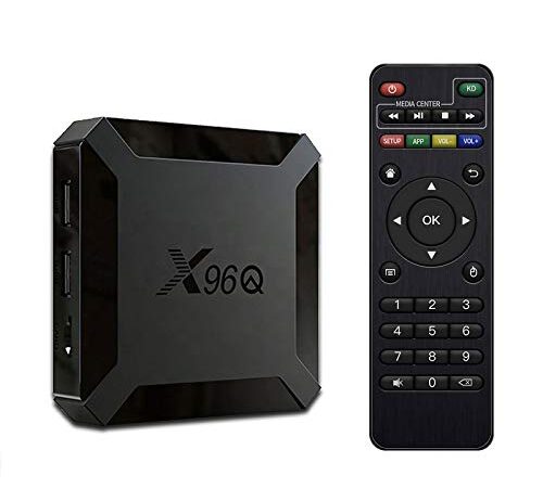 SUNNZO Android 10.0 TV Box X96Q , H313 Quad Core 2 Go de RAM 16 Go de Rom 4K WiFi 2.4Ghz + 100M LAN H.265 Mini Smart TV Box Lecteur Multimédia