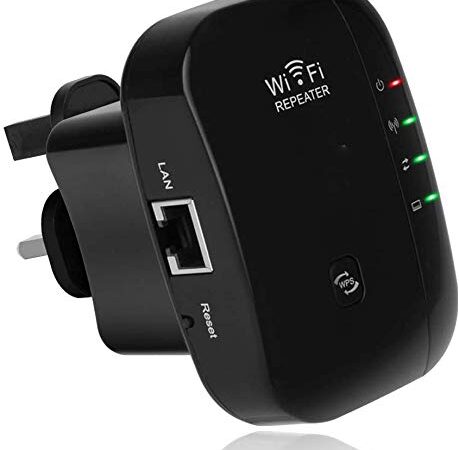 WiFi Répéteur WiFi Booster 300Mbps 2,4 GHz Extenseur sans Fil Amplificateur de Signal du Réseau Avoir AP/RP et WPS Fonction, Compatible avec Toutes Les Box Internet